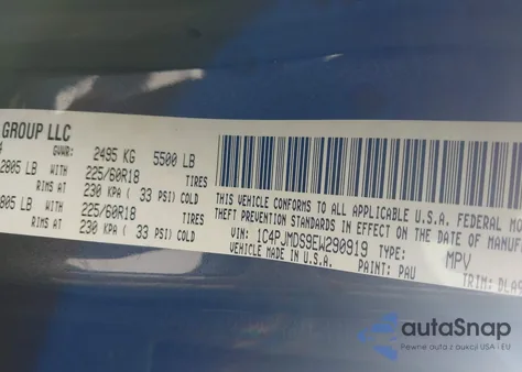 2014 Jeep Cherokee Limited from USA, damaged, VIN 1C4PJMDS9EW290919